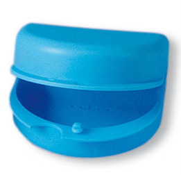 Prothesendose Höhe 4cm, blau