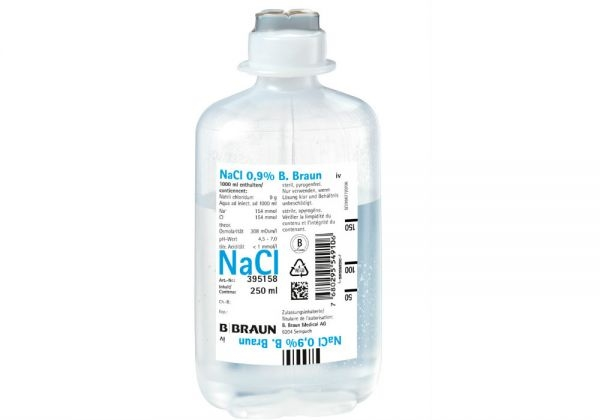 NaCl 0.9% Spüllösung Ecoflac plus (2-Gummistopfen)