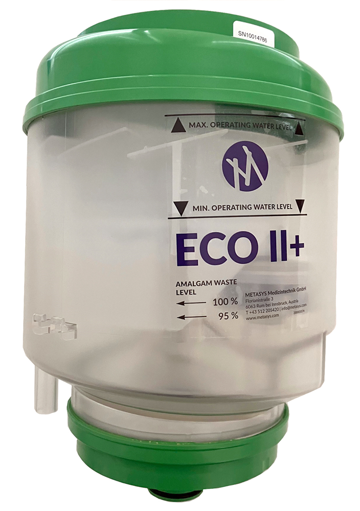 Amalgam Auffangbehälter ECO II+ inkl. 1x GAS - Etikette