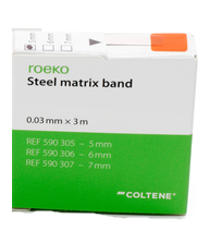 Stahlmatrizenband ROEKO 0.05mm bleitot (weich), 7mm breit