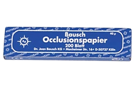 Okklusionspapier 40µ blau/bleu /Strips