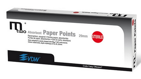 Mtwo Papierspitzen steril 29mm 25/.06  rot/rouge