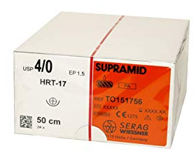 Supramid schwarz  DS-15 4/0 45cm