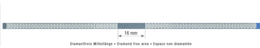 Diamantstreifen perforiert 45µm blau