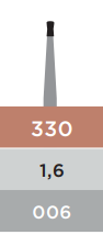 REGULAR BURS 330 FG BULK (EX PN:64721)