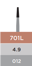 REGULAR BURS 701L FG 5PAK (EX PN:64108)