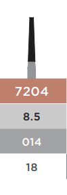 T. &amp; F. BURS 7204FG 5PAK (EX PN:64027)