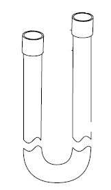 Großer Saugschlauch, Länge 145 cm, d=19 mm, grau, ohne Handstück