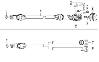 Turbinenschlauch - T 136cm standard