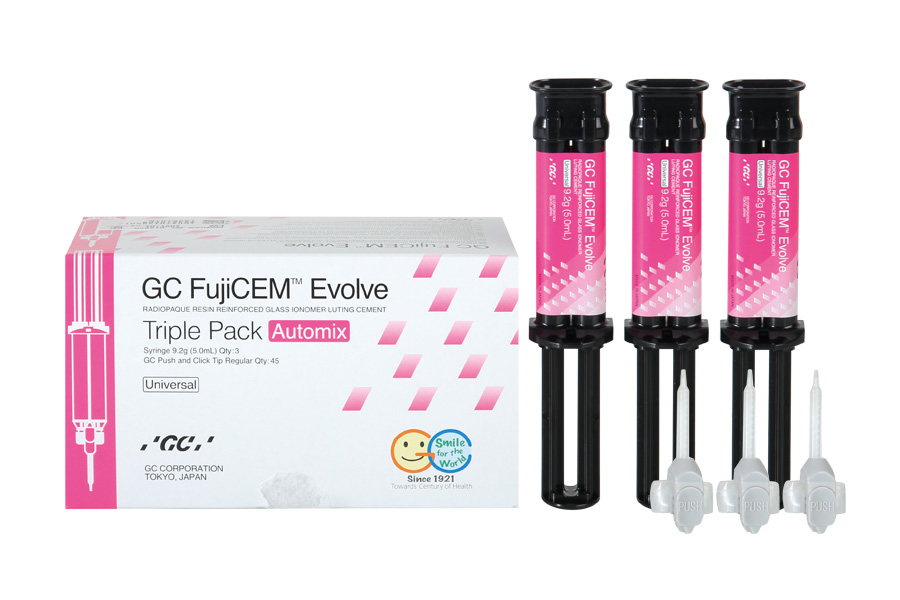 GC FujiCEM Evolve Triple  Pack Automix + 45 x Push and Click Tip Regul