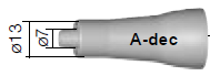 Anschlussstück für kleinen Saugschlauch, A-DEC