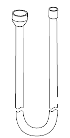 Speichelzieherschlauch, Länge 160 cm, d=10 mm, grau, ohne Handstück