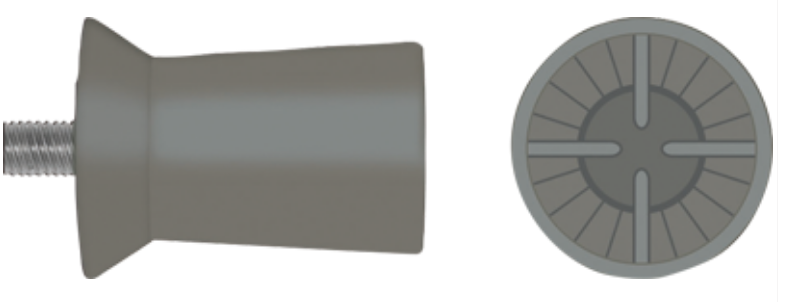 PROPHY CUPS - SCREW TYPE -FIRM, LAMINATED. Dark Grey. Pack of 120