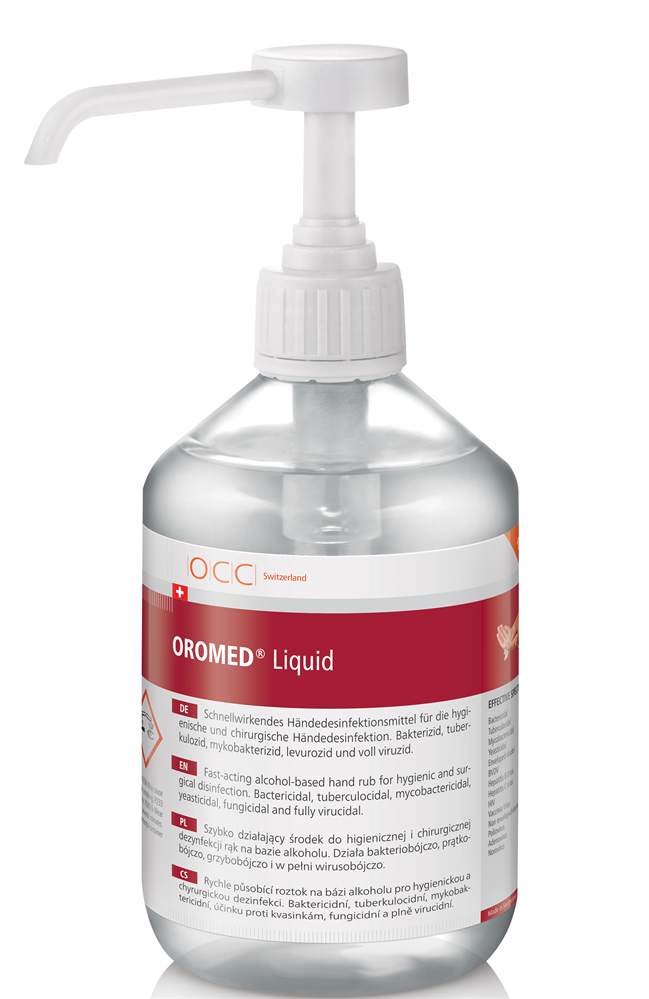 Oromed Liquid Händedesinfektion + Dosierpumpe