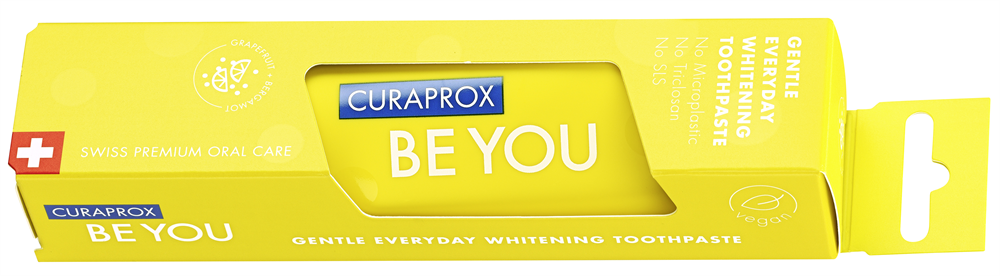 Curaprox BE YOU Singlepack Grapefruit+Bergamotte Zahnpasta, gelb