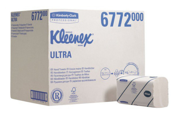 Papierhandtücher Kleenex Ultra weiss, Airflex 21,5x41,5cm