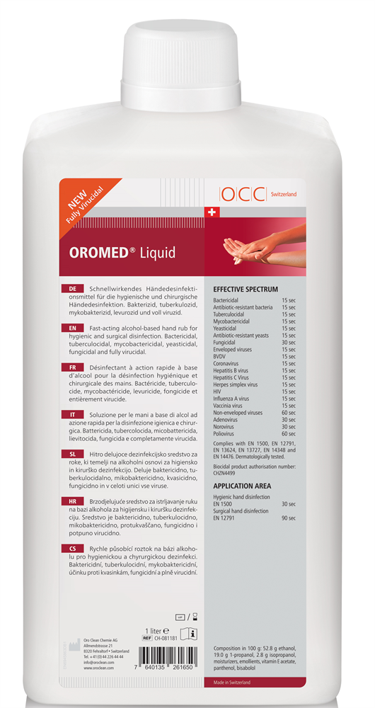 Oromed Liquid Händedesinfektion für Eurospender