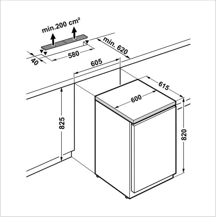 Medikamenten Kühlschrank LIEBHERR - CoolMed mit Stahltüre - 15°-25°C - 82cm